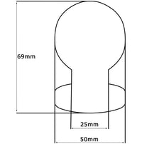 Maniglia su rosetta tonda SAGUATTI  INOX01/50LQ in inox grigio lucido