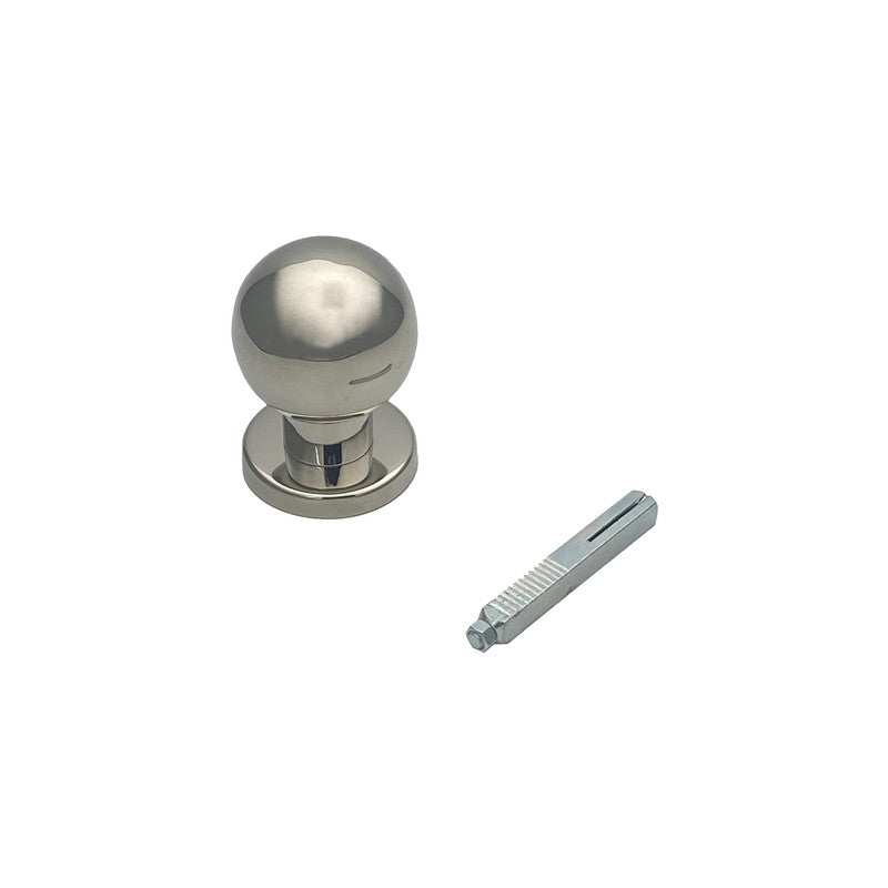 Maniglia su rosetta tonda SAGUATTI  INOX01/50LQ in inox grigio lucido