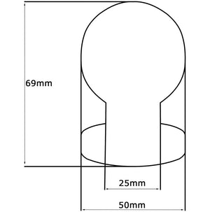 Maniglia su rosetta tonda SAGUATTI  INOX01/50MQ in inox grigio satinato