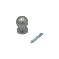 Maniglia su rosetta tonda SAGUATTI  INOX01/50MQ in inox grigio satinato