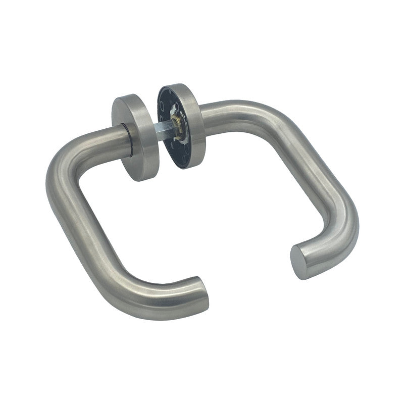 Maniglia tirante per porta  SAGUATTI INOX600A/52M in inox grigio satinato, 2 pezzi