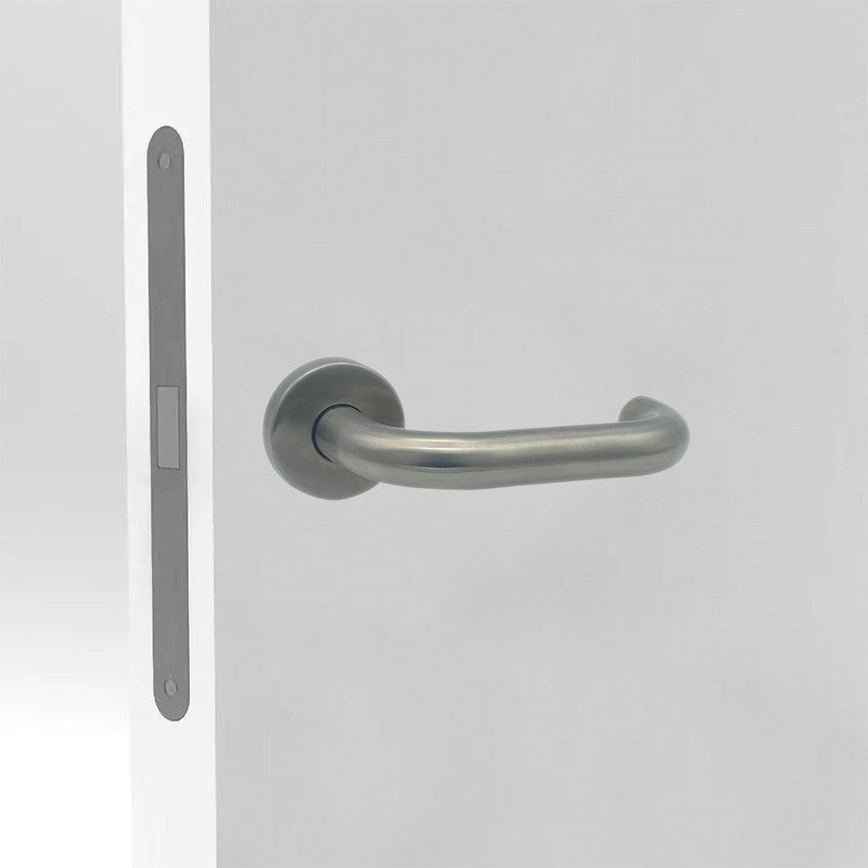 Maniglia tirante per porta  SAGUATTI INOX600A/52M in inox grigio satinato, 2 pezzi