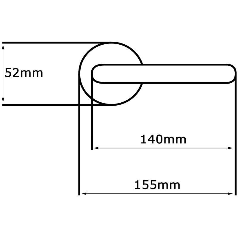 Maniglia tirante per porta  SAGUATTI INOX600A/52M in inox grigio satinato, 2 pezzi