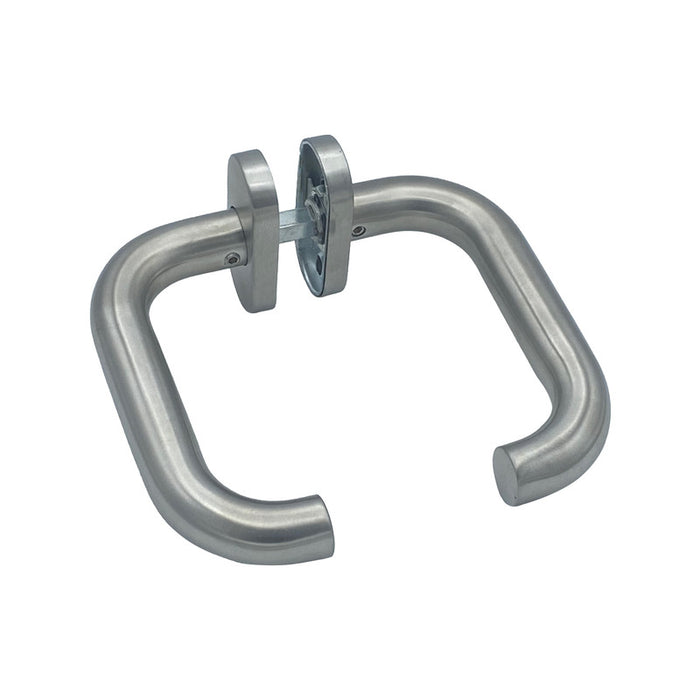 Maniglia tirante per porta  SAGUATTI INOX600B/60M in inox grigio satinato, 2 pezzi