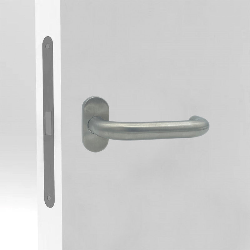 Maniglia tirante per porta  SAGUATTI INOX600B/60M in inox grigio satinato, 2 pezzi