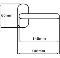 Maniglia tirante per porta  SAGUATTI INOX600B/60M in inox grigio satinato, 2 pezzi