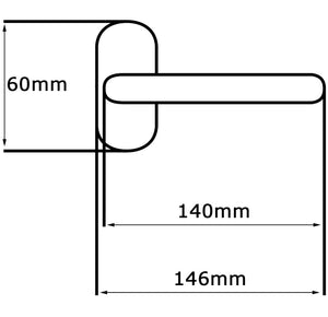 Maniglia tirante per porta  SAGUATTI INOX600B/60M in inox grigio satinato, 2 pezzi