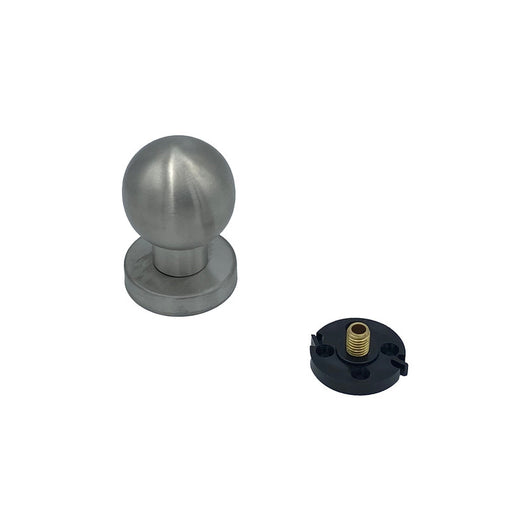 Pomolo fisso per porta SAGUATTI INOX69/50MB in inox grigio satinato