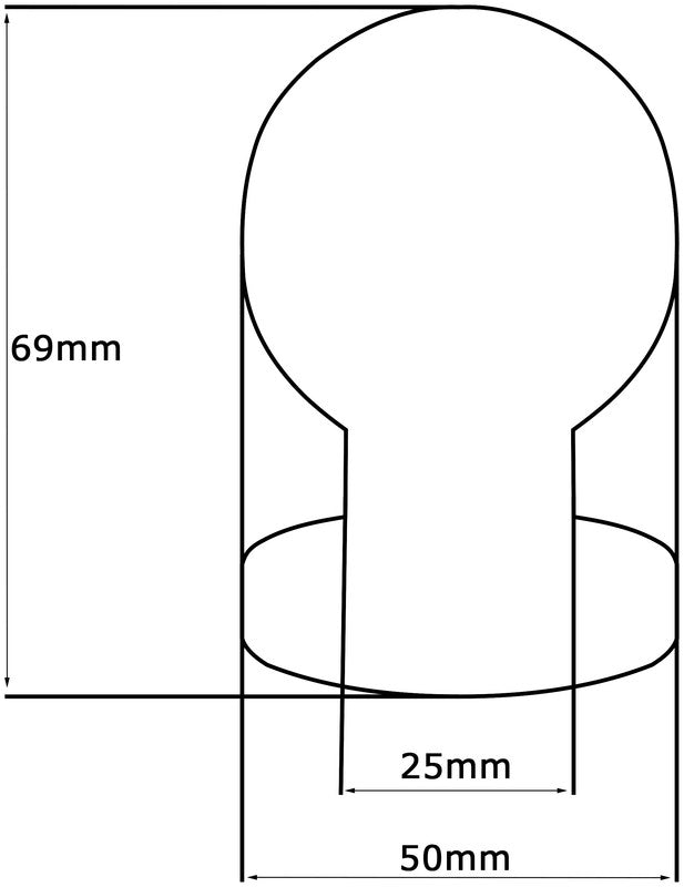 Pomolo fisso per porta SAGUATTI INOX69/50MB in inox grigio satinato