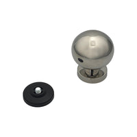 Pomolo fisso per porta SAGUATTI INOX69/70LB in inox grigio lucido