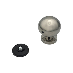 Pomolo fisso per porta SAGUATTI INOX69/70LB in inox grigio lucido