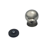 Pomolo fisso per porta SAGUATTI INOX69/70LB in inox grigio lucido