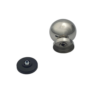 Pomolo fisso per porta SAGUATTI INOX69/70LB in inox grigio lucido