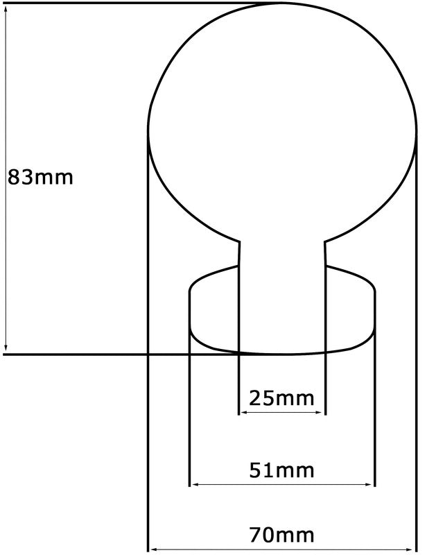 Pomolo fisso per porta SAGUATTI INOX69/70LB in inox grigio lucido