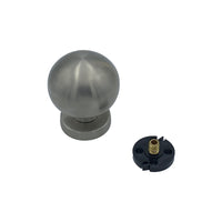 Pomolo fisso per porta SAGUATTI INOX69/70MB in inox grigio satinato