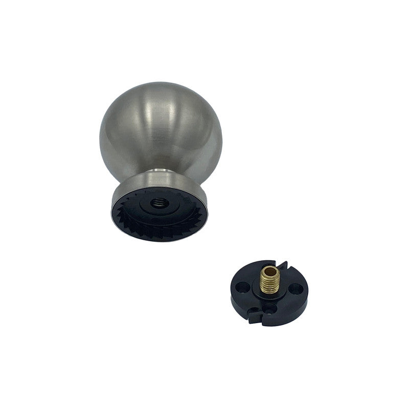 Pomolo fisso per porta SAGUATTI INOX69/70MB in inox grigio satinato