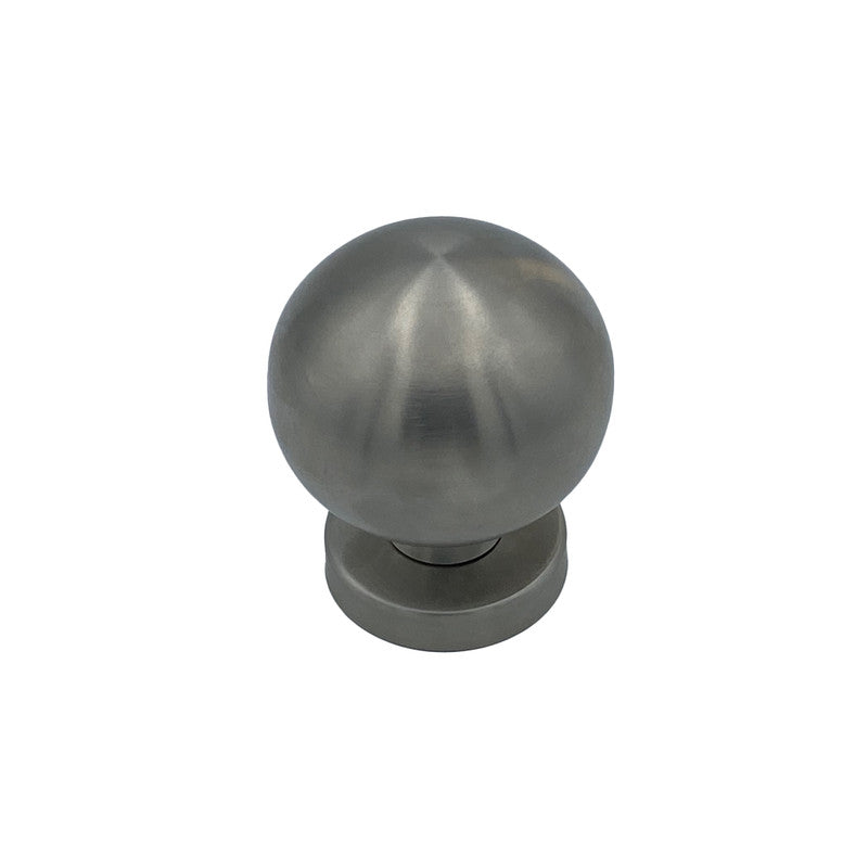 Pomolo fisso per porta SAGUATTI INOX69/70MB in inox grigio satinato