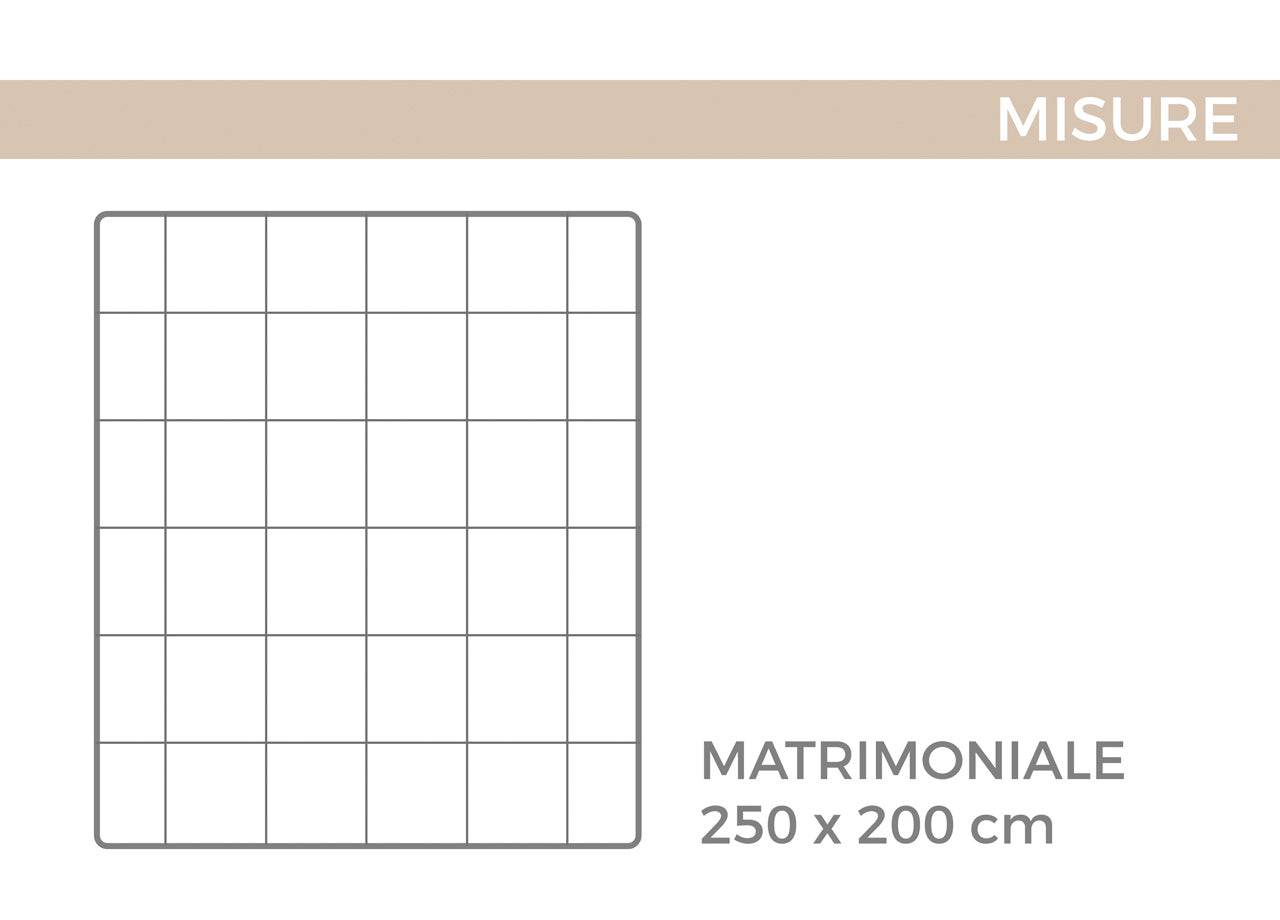 Interno Imbottitura Piumino Invernale 300gr/mq In Piuma D'Oca Bicolor - Matrimoniale - Azzurro-Blu