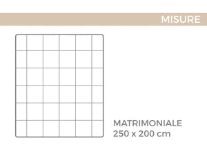 Interno Imbottitura Piumino Invernale 300gr/mq In Piuma D'Oca Bicolor - Matrimoniale - Azzurro-Blu