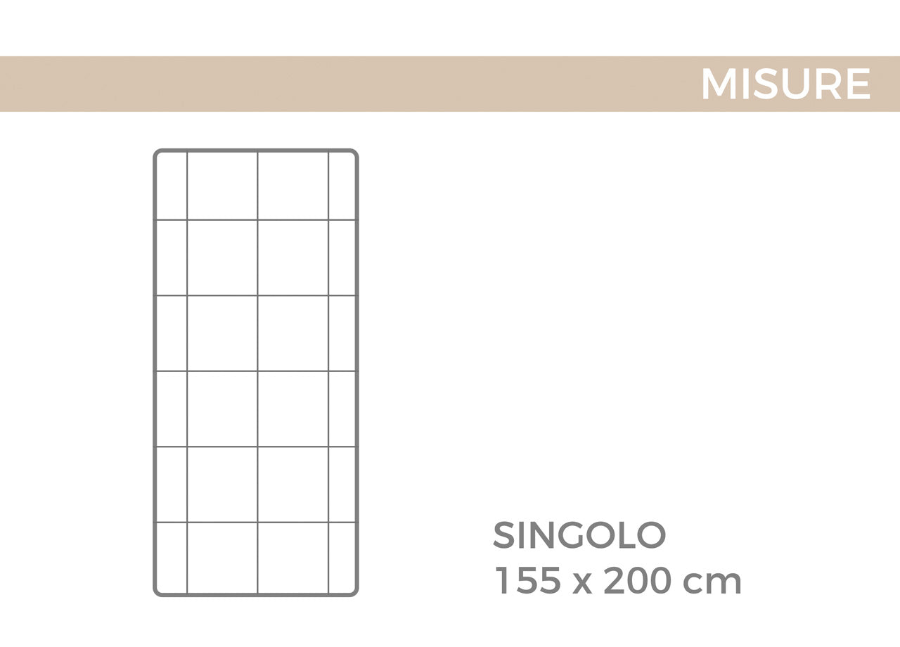 Interno Imbottitura Piumino Invernale 300gr/mq In Piuma D'Oca Bicolor - Singolo - Grigio Ch-Sc