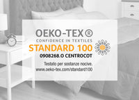 Interno Imbottitura Piumino Invernale 300gr/mq In Piuma D'Oca Bicolor - Singolo - Azzurro-Blu