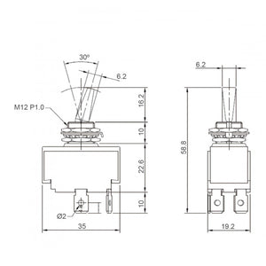 INTERRUTTORE ILLUMINATO ON-OFF