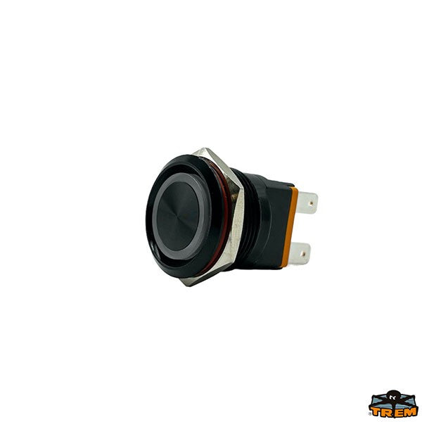 INTERRUTTORE NERO IN ALLUMINIO 15A BLU (ON)-OFF (momentaneo)