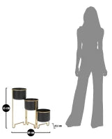 Porta Vasi 3 Goldy Cm 68X22,5X55