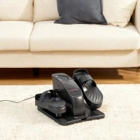 Mini pedaliera, 12 velocità, display LED, telecomando, antiscivolo, portatile, in metallo e plastica, Nero