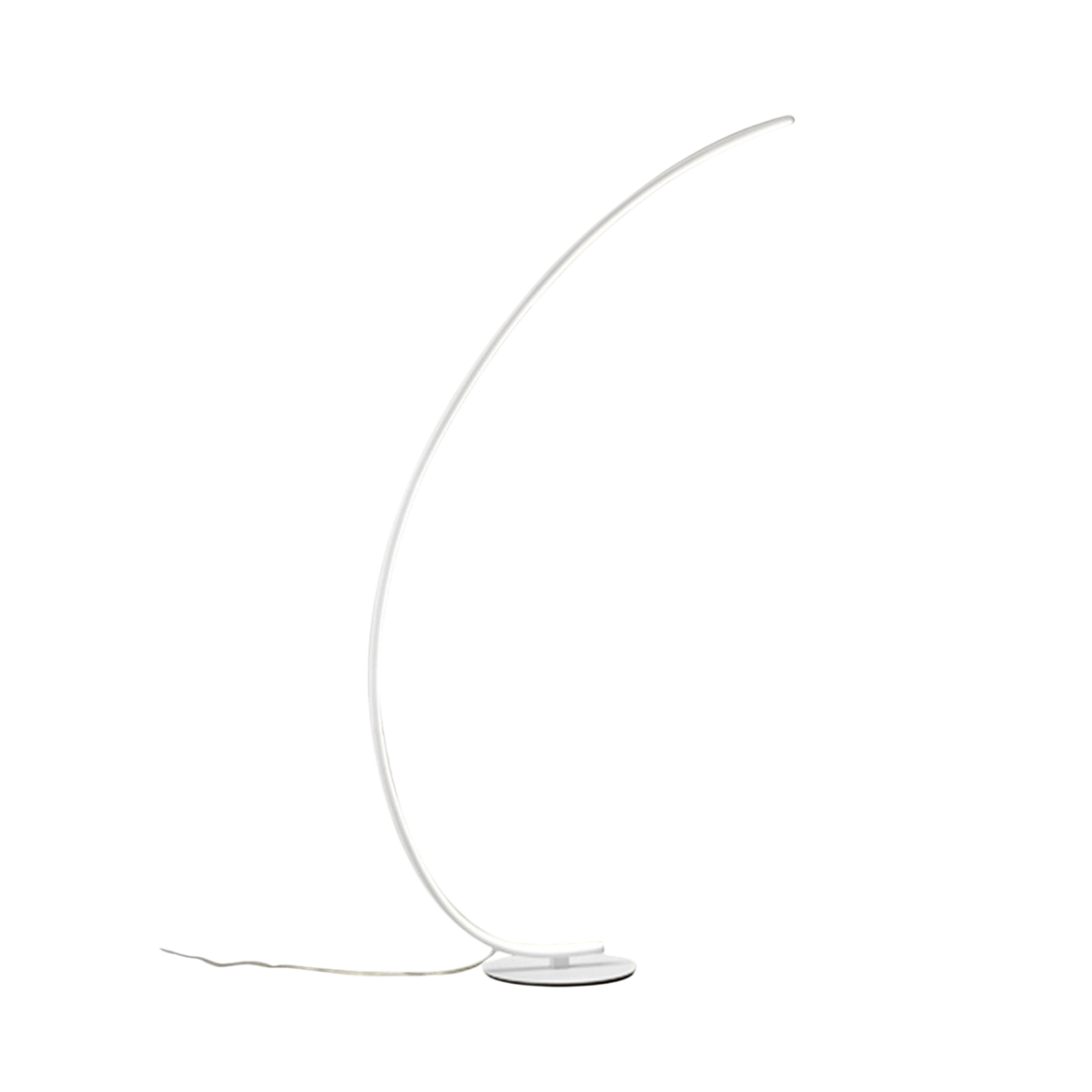 Lampada da terra Iole led dimmerabile 30W luce calda 3000K - Piantana colore Bianco satinato, design moderno in alluminio, IP20