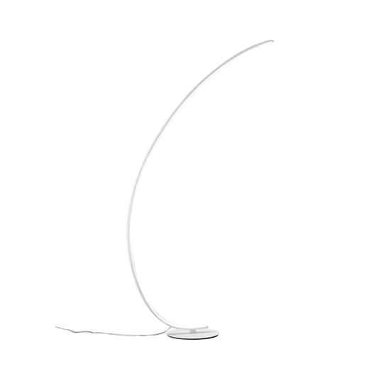 Lampada da terra Iole led dimmerabile 30W luce calda 3000K - Piantana colore Bianco satinato, design moderno in alluminio, IP20