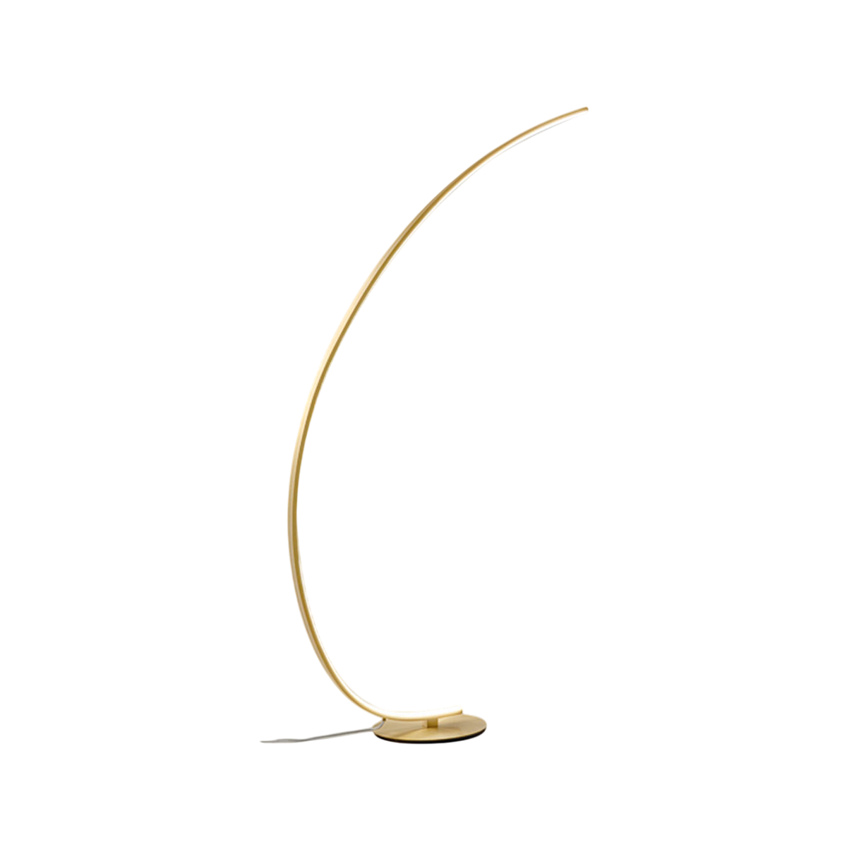 Lampada da terra Iole led dimmerabile 30W luce calda 3000K - Piantana colore oro spazzolato, design moderno in alluminio, IP20