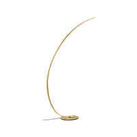 Lampada da terra Iole led dimmerabile 30W luce calda 3000K - Piantana colore oro spazzolato, design moderno in alluminio, IP20