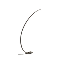 Lampada da terra Iole led dimmerabile 30W luce calda 3000K - Piantana colore titanio, design moderno in alluminio, IP20