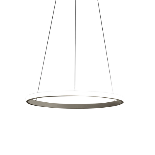 Lampada a sospensione Iole S1 led 28W dimmerabile - Lampadario con Anello titanio moderno, luce calda 3000K, IP20