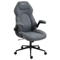 Sedia da Ufficio Ergonomica e Reclinabile ad Altezza Regolabile, 65.5x69.5x112-122 cm, Grigio Scuro