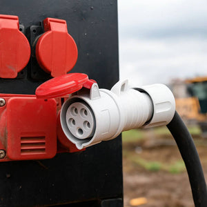 Presa mobile diritta industriale rossa 3p+t 16a trifase 380v ip44 gw62008h