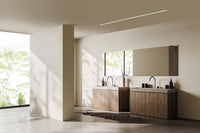 IPSO profilo gesso per ambienti umidi in cartongesso  e alluminio bianco con copertura opalina 200cm