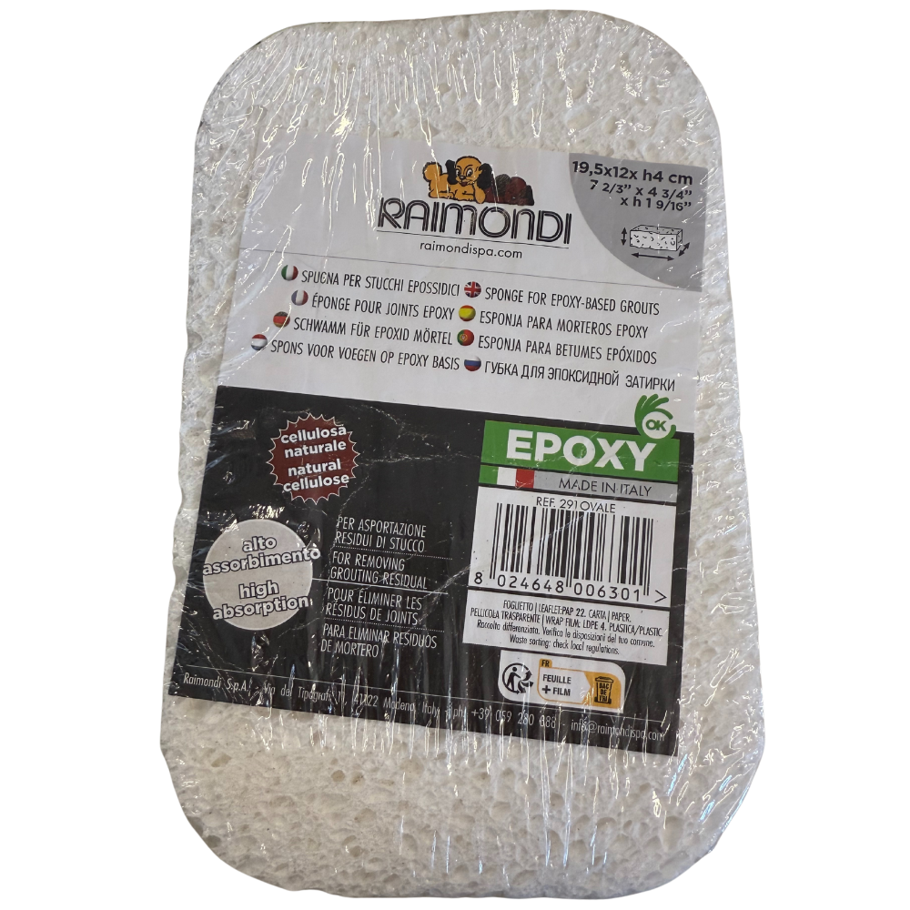 Spugna cellulosa ovale rimozione materiale epossidico 120 x 195 mm