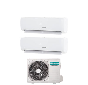Climatizzatore Condizionatore Hisense Dual Split Inverter serie IQ PLUS 9+12 con 2AMW42U4RGC R-32 Wi-Fi Integrato 9000+12000