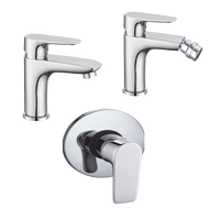 Serie da bagno con miscelatore lavabo bidet e doccia ad incasso