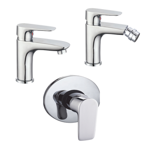 Serie da bagno con miscelatore lavabo bidet e doccia ad incasso