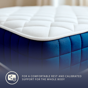 Materasso matrimoniale francese 140 X 190 Molle Insacchettate e Memory Foam | Altezza 30 cm | Anallergico e traspirante | Dispositivo Medico Classe 1 | Prodotto in Italia