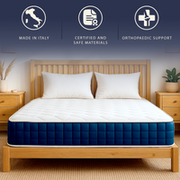 Materasso singolo 90 X 200 Molle Insacchettate e Memory Foam | Altezza 30 cm | Anallergico e traspirante | Dispositivo Medico Classe 1 | Prodotto in Italia