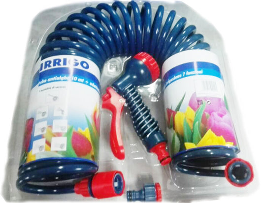IRRIGO KIT TUBO SPIRALATO MT 10 CON PISTOLA 6 PZ