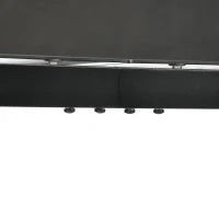 Tavolo da Giardino Rettangolare per 8 Persone in Alluminio e Vetro, 180x80x72cm, Nero