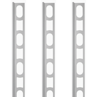 Profili in alluminio verniciato colore grigio argento 111 a l per finitura parete proangle *** pezzi 3 pz, confezione 1