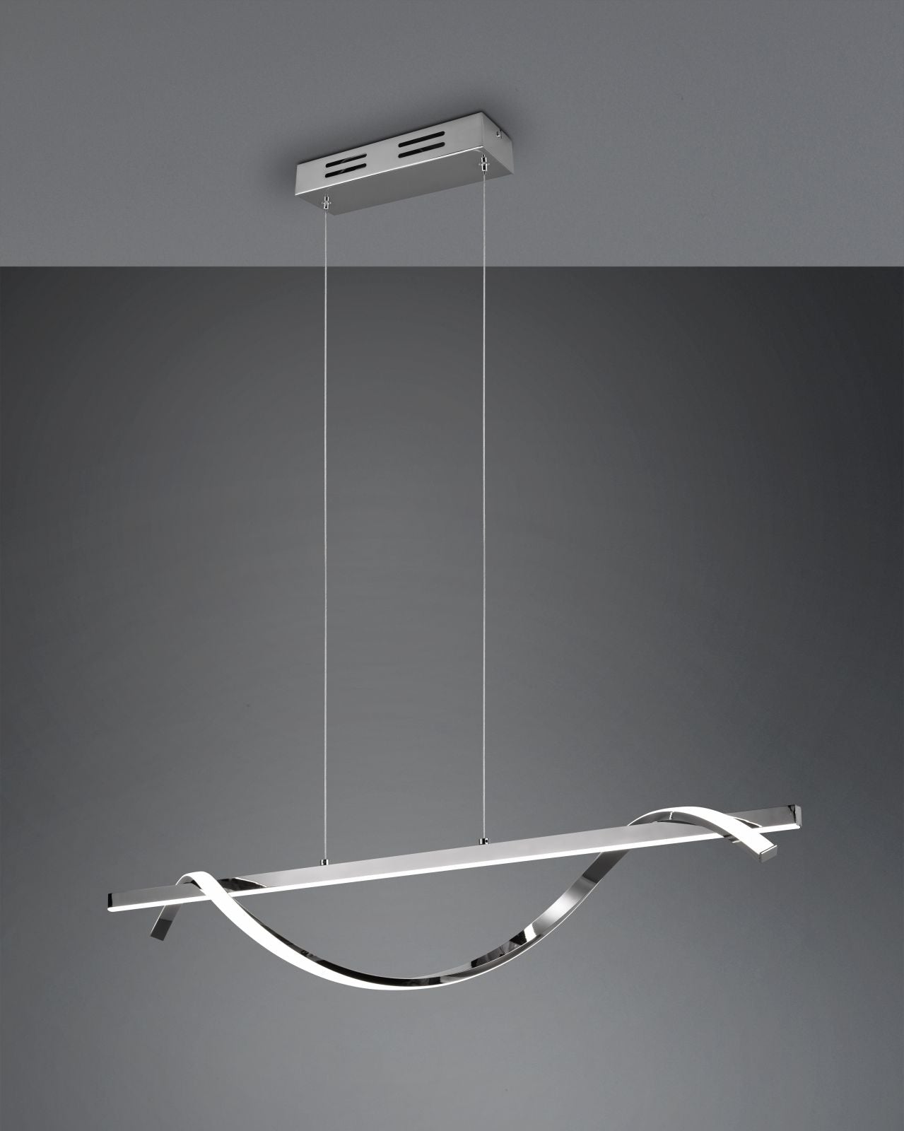 ISABEL SOSPENSIONE LED 26W 3000lm, 4000K CROMATA CON DIMMERAZIONE CON INTERRUTTORE L. 100CM