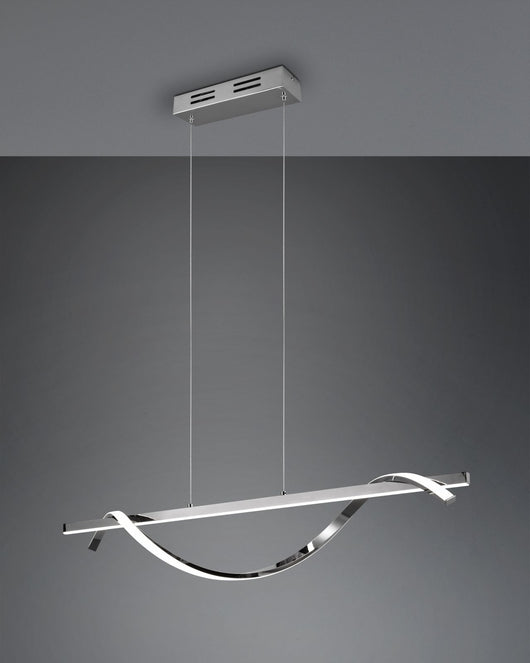 ISABEL SOSPENSIONE LED 26W 3000lm, 4000K CROMATA CON DIMMERAZIONE CON INTERRUTTORE L. 100CM