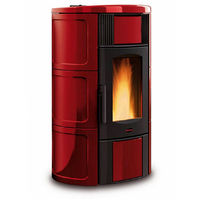 TERMOSTUFA A PELLET LA NORDICA EXTRAFLAME MOD. ISIDE IDRO 2.0 19 KW BORDEAUX